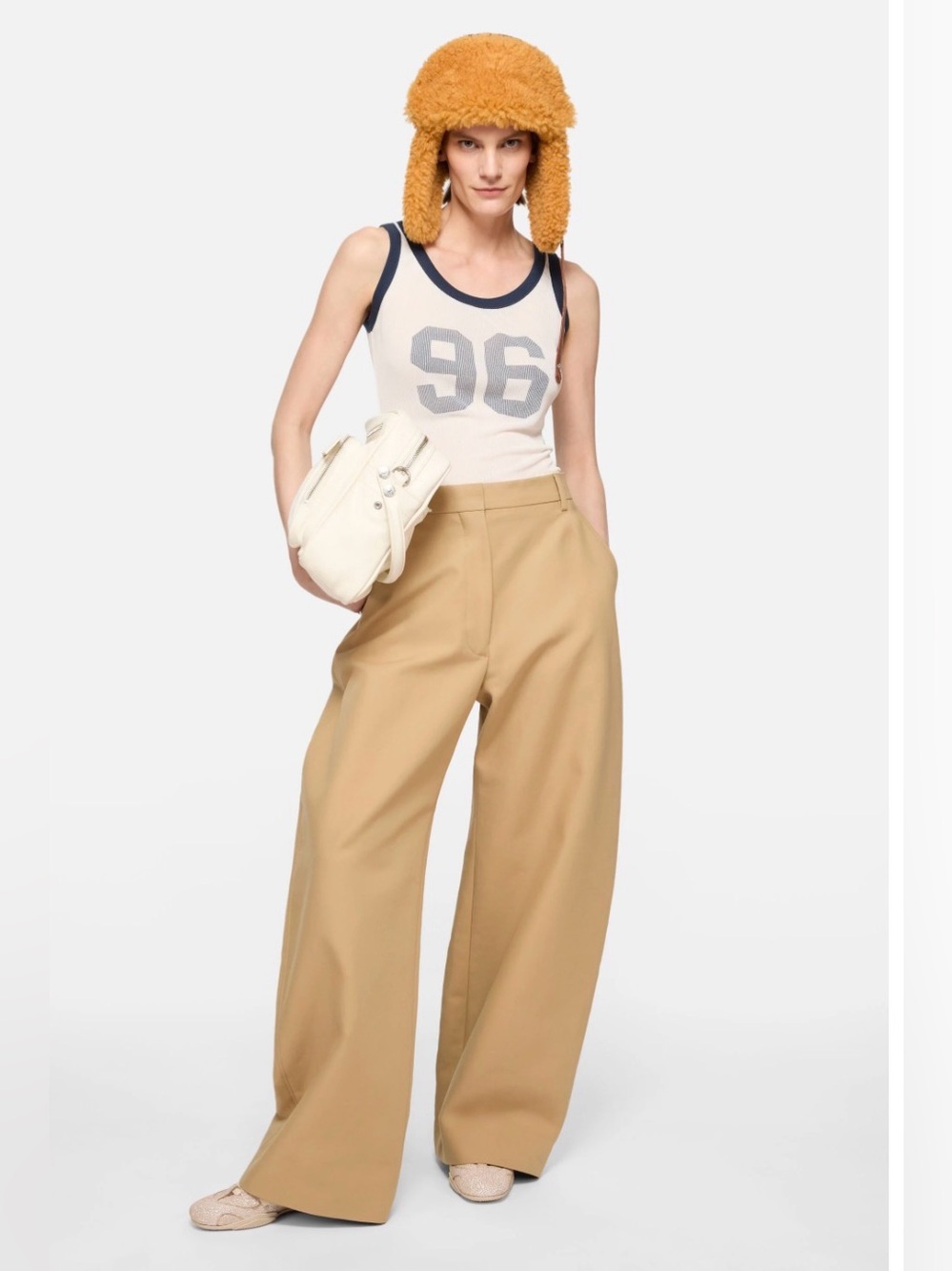 Woman’s Acne Studios Beige Satin Trousers Size 34